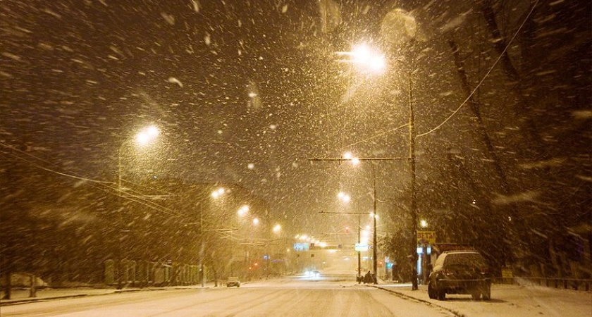 Дождались. Снег в Оренбуржье будет идти всю ночь