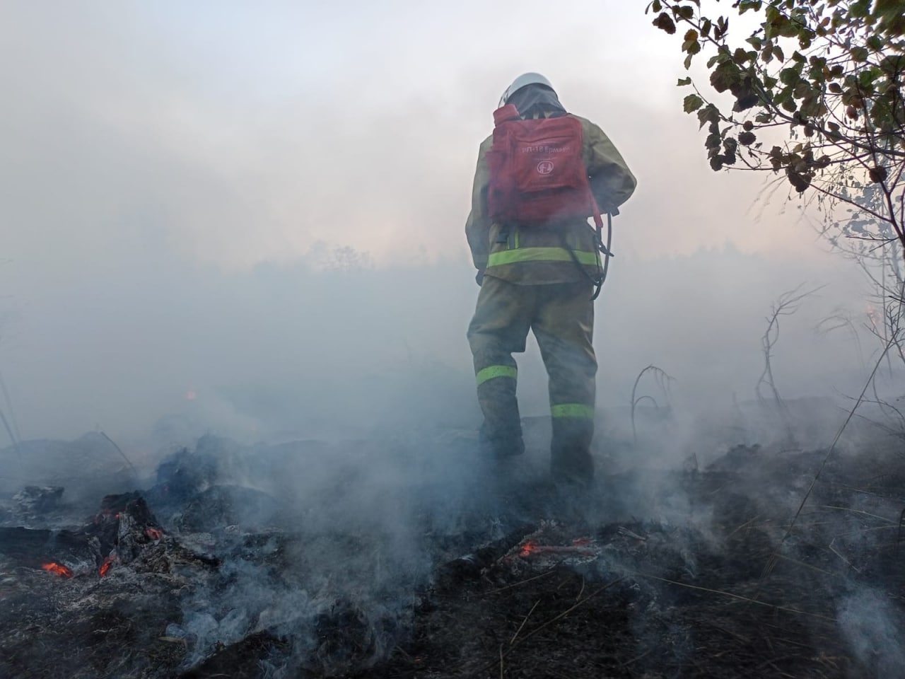 Борьба с природными пожарами в Оренбургской области продолжается