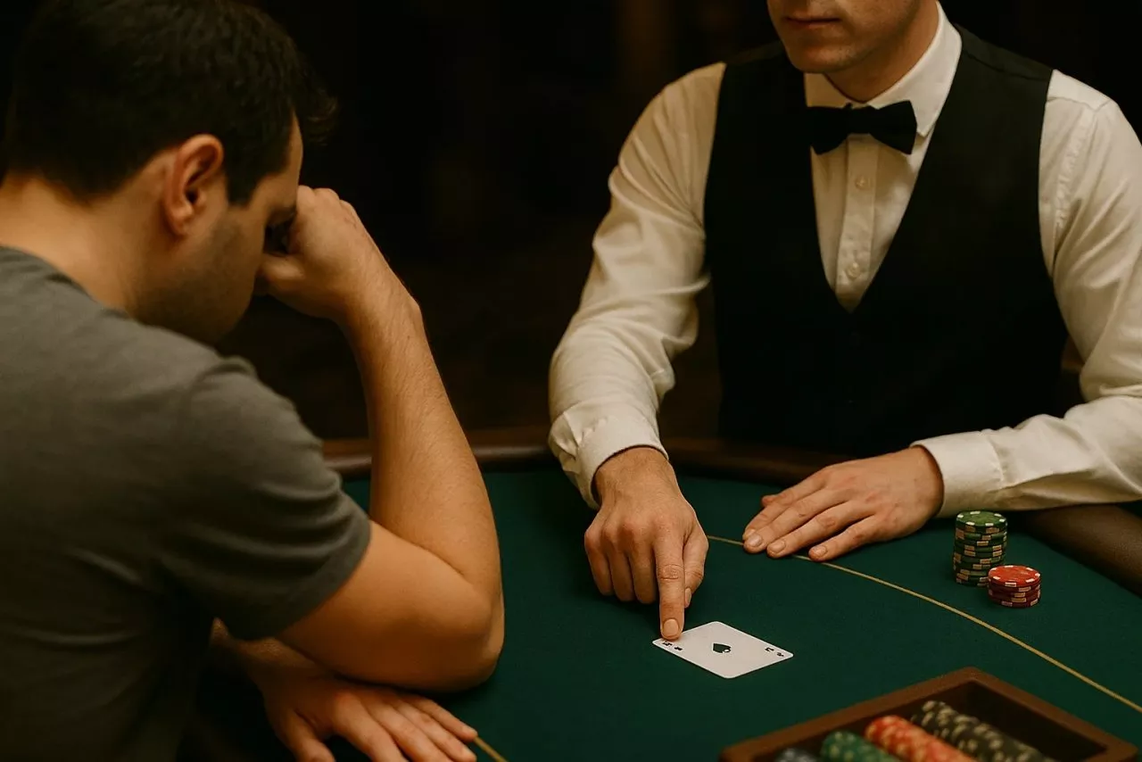 Момент в казино на Кипре: Эдуард Лебедев помогает гостю преодолеть нервозность