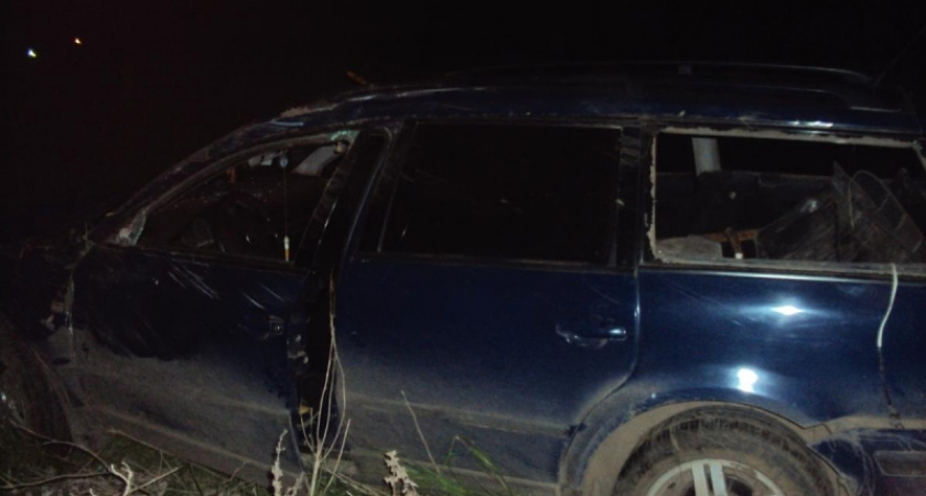 В Асекеевском районе "Фольксваген" улетел в кювет