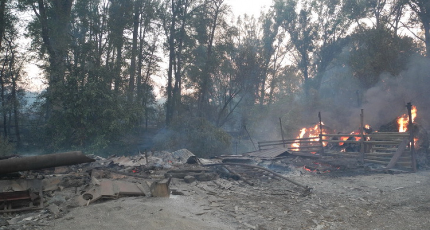 Крупный пожар в селе Васильевка полностью ликвидирован