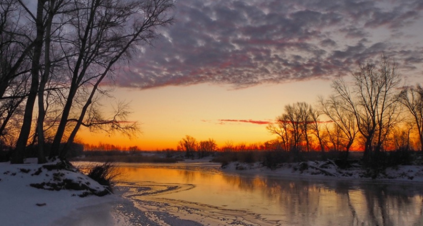 От рассвета до заката. Урал близ Новотроицка, фото Вячеслава Четверова