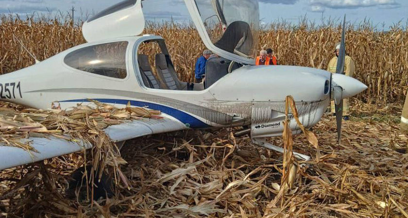 Курсант Бугурусланского летного училища экстренно посадил самолёт на кукурузное поле