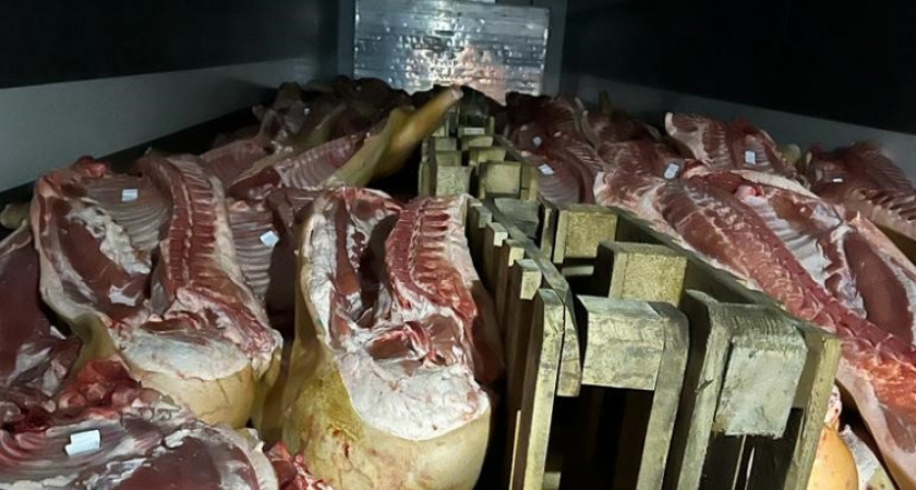в Оренбургской области обнаружили 18 тонн незаконной свинины с поддельными клеймами