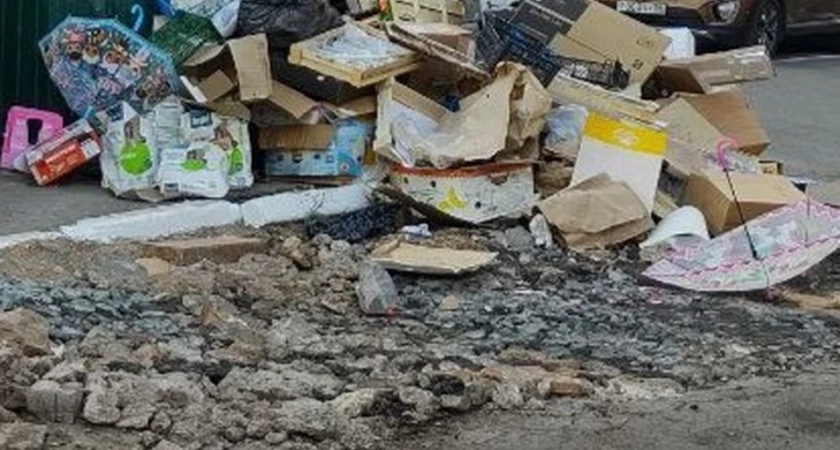 В Оренбурге жители улицы Терешковой возмущены проблемой переполненных мусорных контейнеров