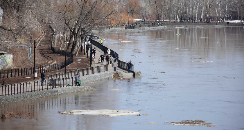 Уровень воды в Урале возле Оренбурга поднялся до 745 сантиметров
