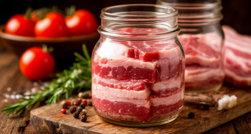 Беру литровую банку и делаю сало по-одесски: 10 минут и копеечные продукты, а какой эффект — на Дерибасовской подать гостям не стыдно