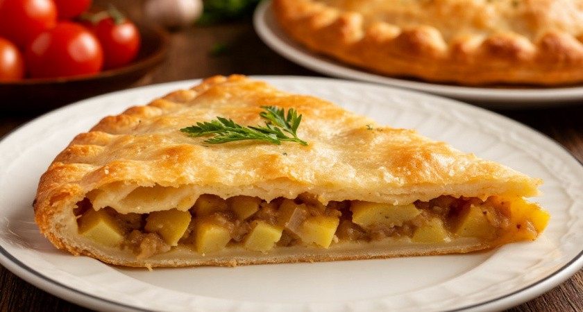 Осетинский пирог "Картофджин": выпекается 10 минут, трудно удержаться, чтобы не съесть еще 1 кусочек