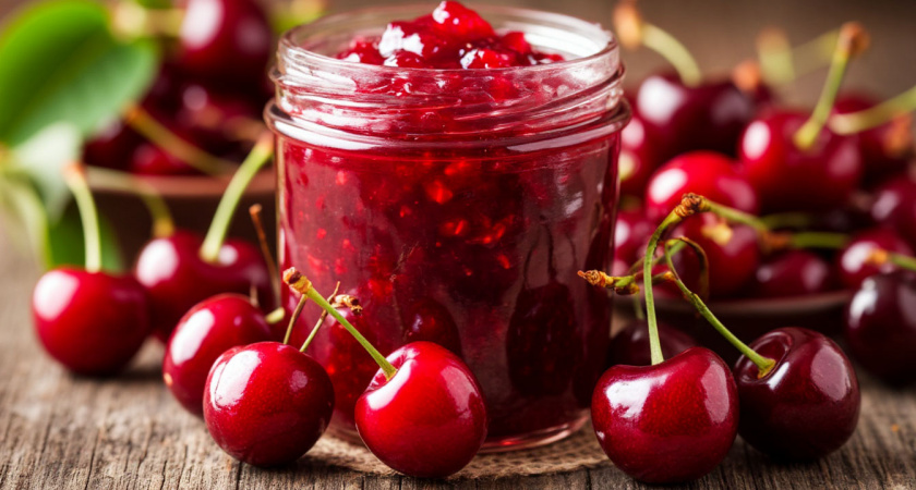 Вишневое варенье «пятиминутка» с цельными ягодками — густое, не приторное и вкус как из детства
