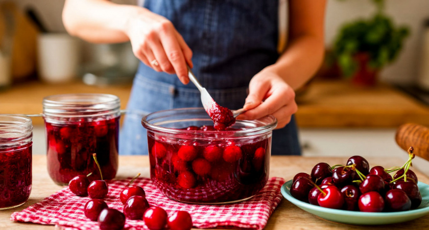 Вишневое варенье с косточками: как варить, чтобы ягоды не морщились