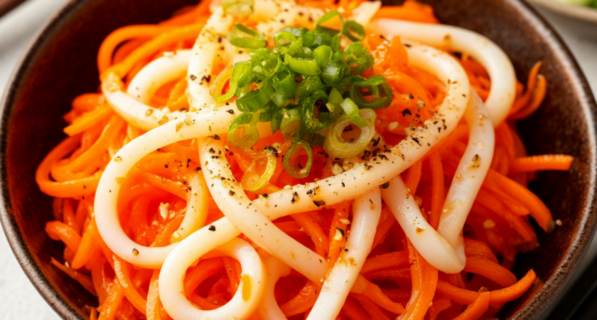 Праздничный салат из кальмара