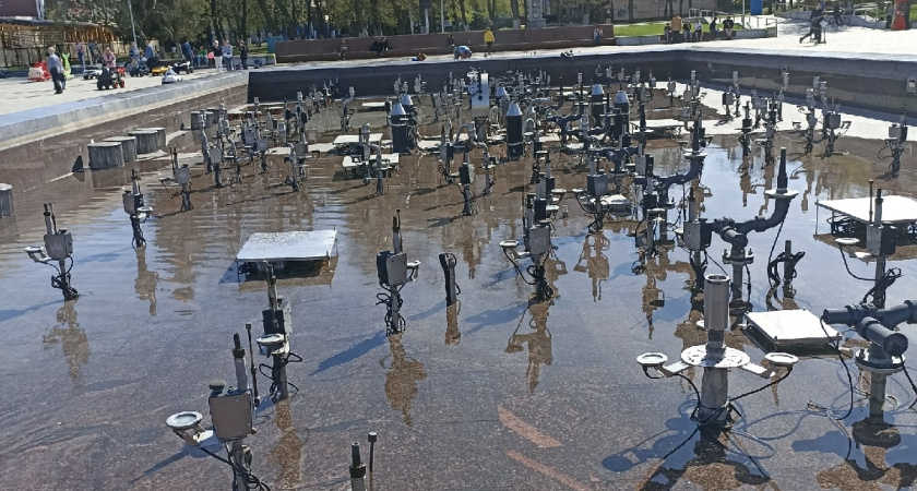 В Оренбурге законсервировали фонтаны