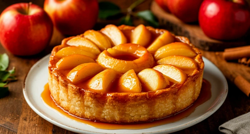 Рецепт яблочного пирога с карамелью из октябрьских яблок