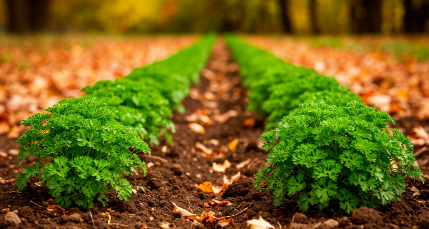 Как посадить петрушку осенью и получить пышную зелень весной — все о посадке озимой культуры