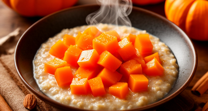 Овсяная каша с тыквой — рецепт диетического завтрака для здорового питания