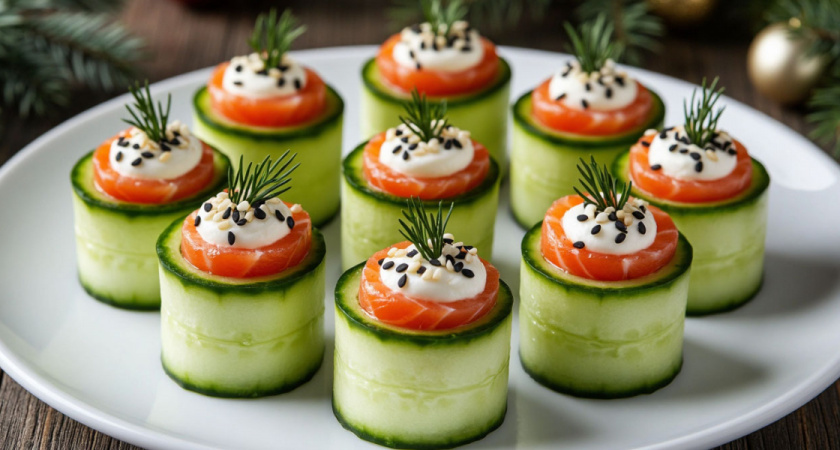 Огуречные роллы с красной рыбой — рецепт, способный стать украшением любого стола  