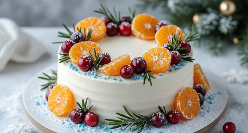Мандариновый торт к Рождеству: воздушный бисквит и сливочный крем с цитрусовыми нотками — восхитительный рецепт для вашего стола