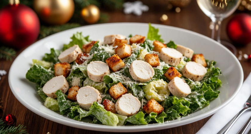 Не банальщина, а нестареющая классика — уже много лет подряд готовлю на Новый год салат цезарь: и добавляю кое-что от себя — делюсь секретом