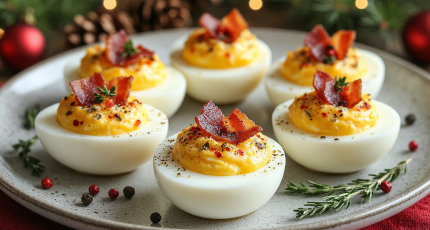 Фаршированные яйца: рецепт изысканных закусок — с беконом и гуакамоле