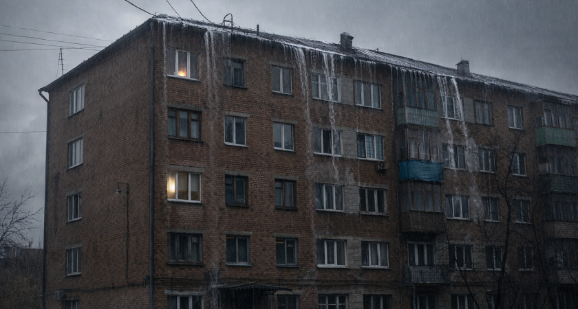 «Люди сидят без света»: жители общежития в Оренбурге пожаловались на протекающую крышу