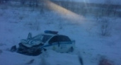 В столкновении трех автомобилей на трассе Оренбург - Соль-Илецк пострадали полицейские