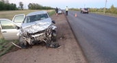 В Сакмарском районе в лобовом столкновении автомобилей пострадали три человека