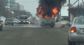 В Оренбурге сгорел пассажирский автобус