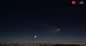 Ракета над Оренбургом. Видео запуска Союз-2-1Б от Сергея Медведева