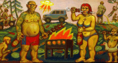 Матюки, пивас и Петр. Дмитрий Метальников посетил пляж у Красной площади Оренбурга