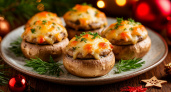 Рецепт фаршированных шампиньонов с чесноком, луком и сыром