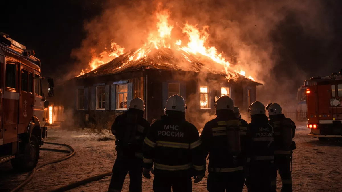 Мужчина погиб при пожаре в доме в Оренбуржье: огонь охватил 70 квадратных метров