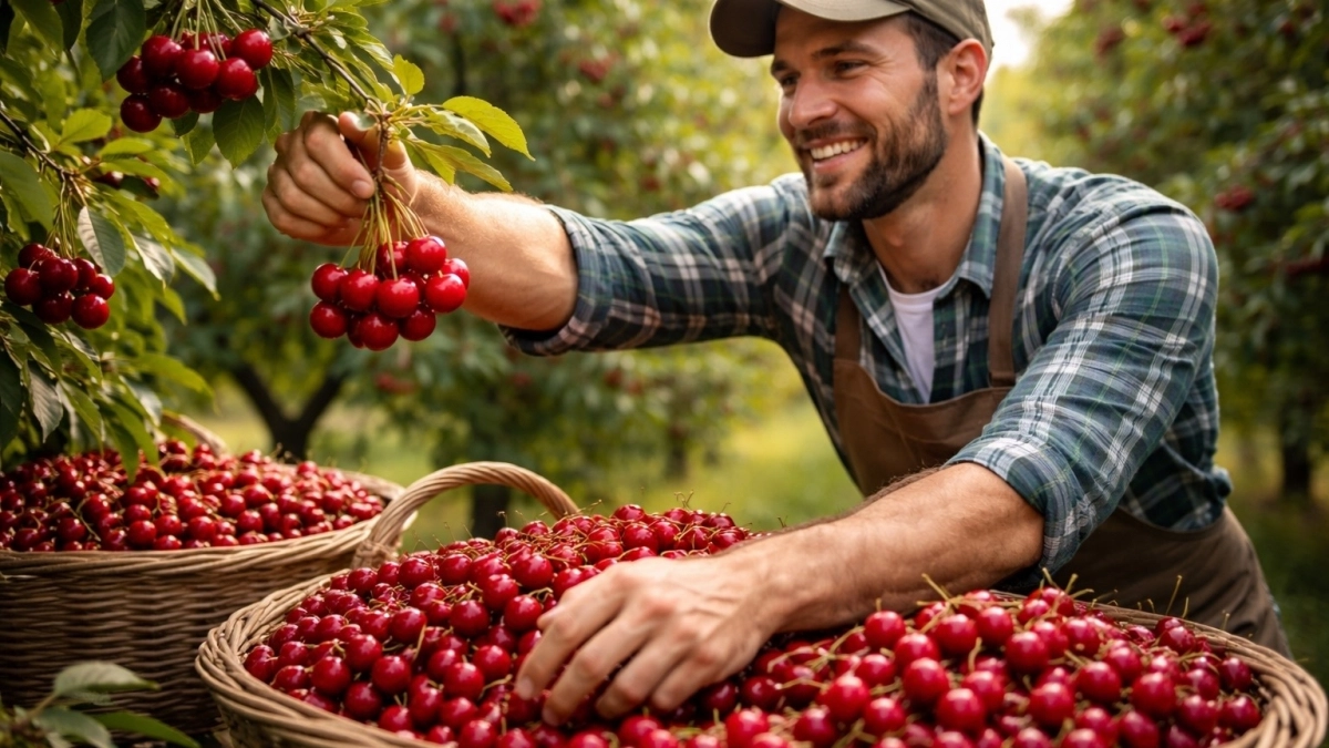В 50 лет поехал на сбор черешни в Краснодаре: честно рассказываю, сколько заработал под палящим солнцем