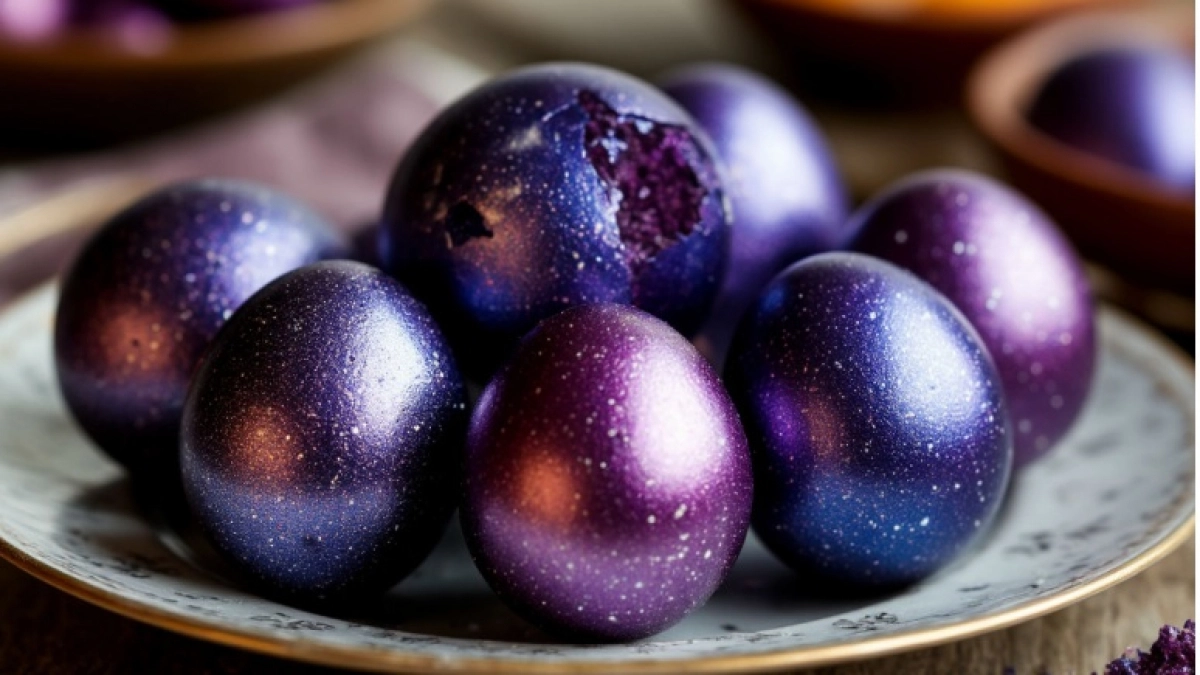 Берем марлю и зеленку - к Пасхе получаем "галактические" яйца: не крашенки, а драгоценность 