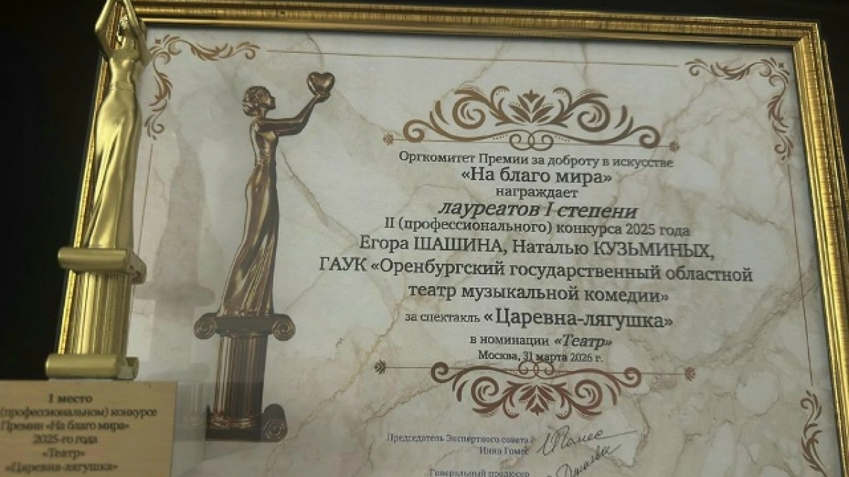 Оренбургский театр получил премию в Москве за «Царевну-лягушку»