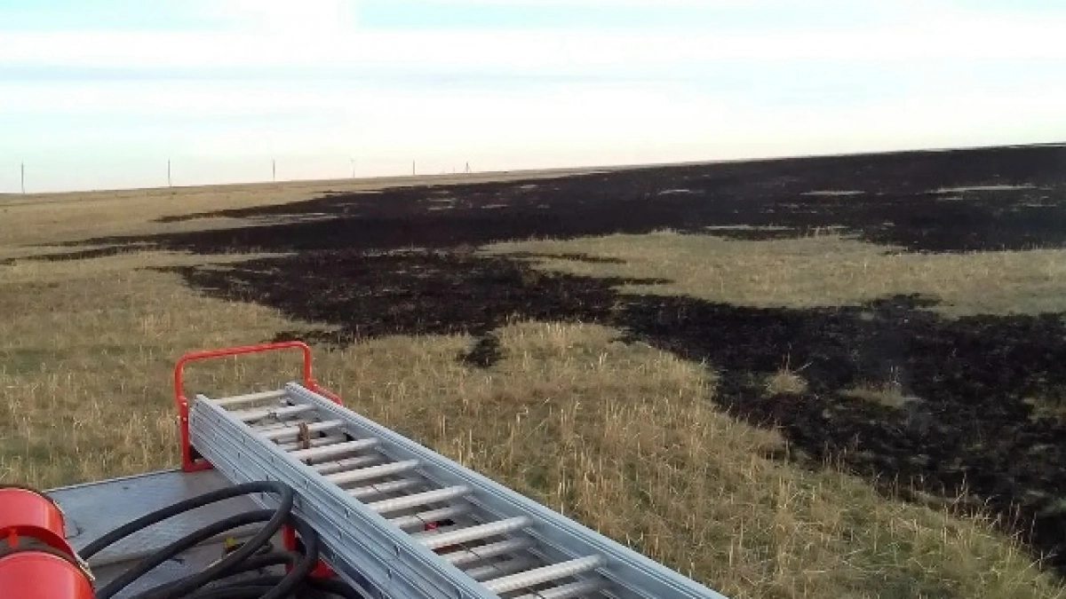 За сутки в Оренбуржье произошло пять степных пожаров