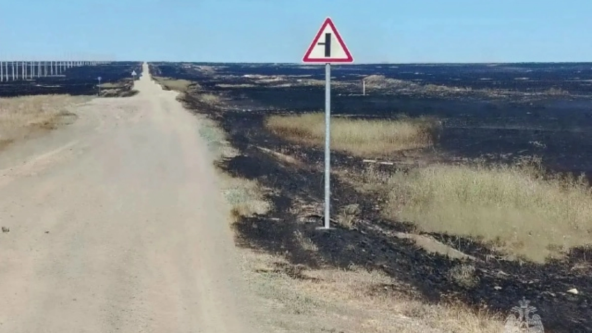 В Оренбуржье более 18 часов тушат крупный ландшафтный пожар