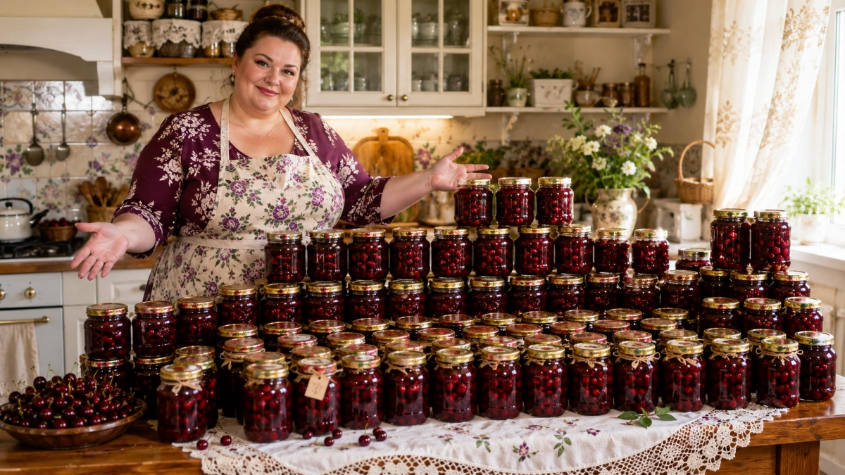 Закрываю по 50 банок и всё равно мало: «Королевское» вишневое варенье — вкуснятина с густым рубиновым сиропом