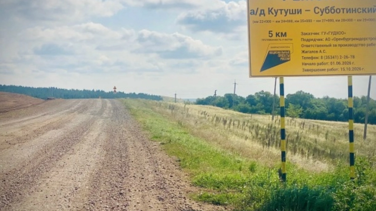 В Оренбуржье отремонтируют более 70 километров гравийных и щебеночных дорог