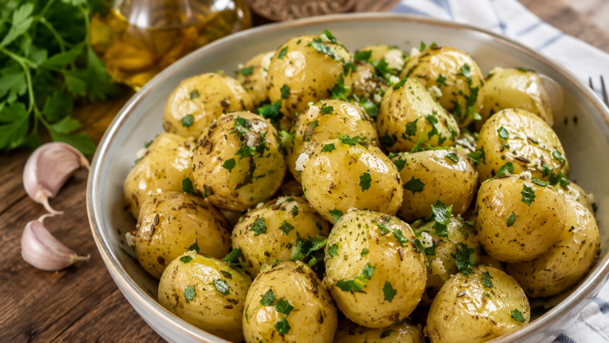 Картошку не жарю и не мну, а обваливаю в чесночном масле — вкусно и на гарнир, и как салат