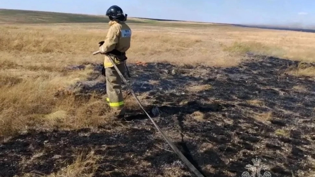 В Гайском округе потушили ландшафтный пожар на площади около 3 тысяч гектаров