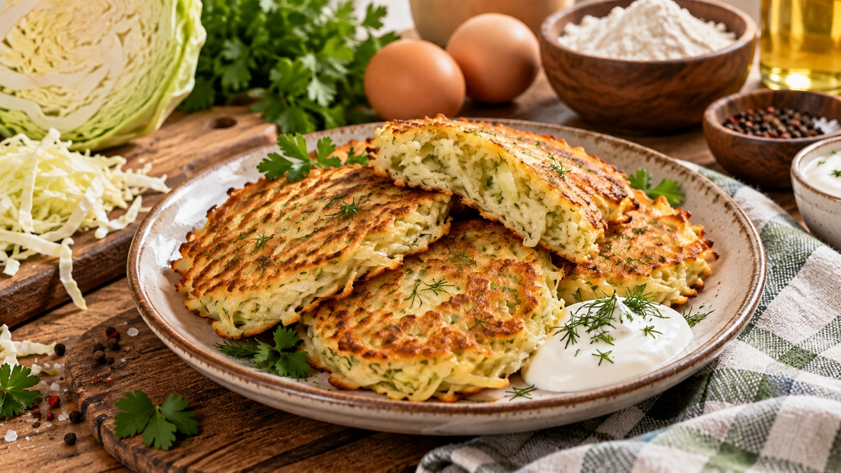 Капуста и яйцо: «жмякаю» пару минут — вкусные лепешки, аж за уши не оттянешь, а сколько пользы