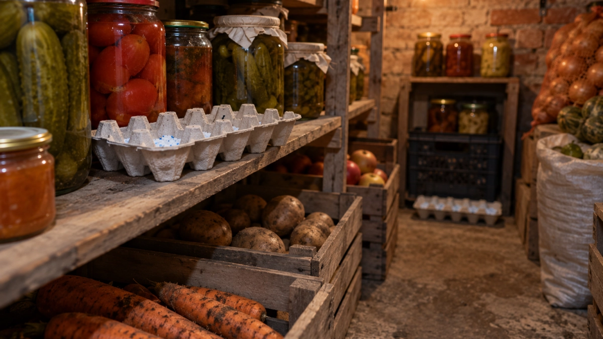 Лотки от яиц берегу для погреба — и всю зиму прыгаю от радости: нужны не для хранения урожая — защищают от сырости