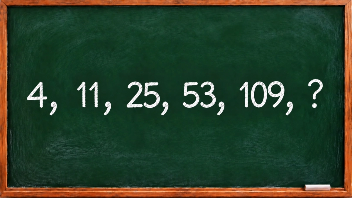 Этот числовой тест заставит мозг попотеть: какое число должно стоять после 4, 11, 25, 53, 109, ?