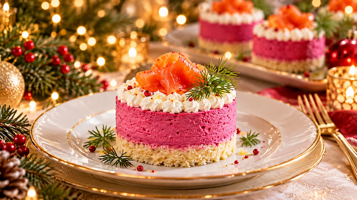 На Новый год удивлю своих гостей вкусом и подачей: свекольный чизкейк с форелью — изюминка праздничного стола