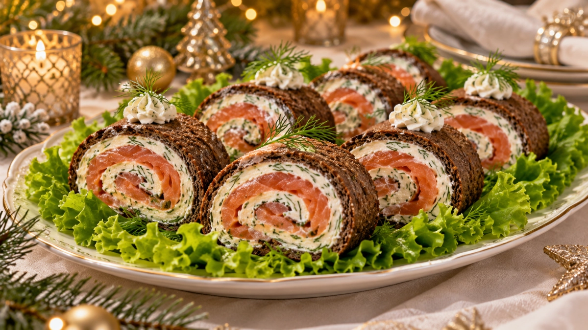 На Новый год из обычных продуктов приготовлю кулинарный шедевр: рулетики с сыром и форелью — Огненная козочка зацокает от восторга
