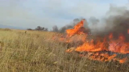 В Домбаровском районе ввели режим повышенной готовности из-за ландшафтного пожара